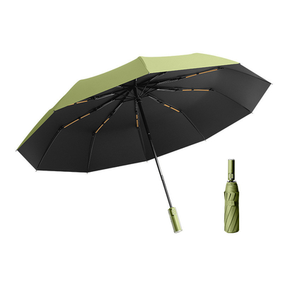 Um guarda-chuva triplo com alça de cristal O melhor equipamento de proteção solar e chuva