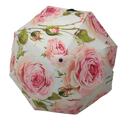 Envio rápido guarda-chuva personalizada com padrão de flores DIY e logotipo de impressão exclusivo