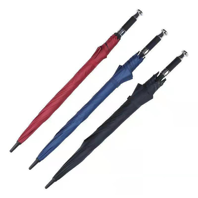 190T Pongee Golf Straight Pole Umbrel para chuva e sol Logotipo personalizado Publicidade