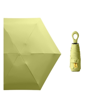 6 Capsulas Plexáveis Guarda-Sol Mini Compacto Proteção UV Portátil Guarda-Sol Plexável Feminina