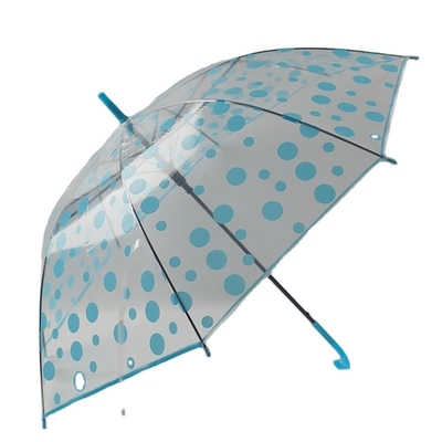 Creativo guarda-chuva transparente manobra de plástico pólo reto automático de publicidade presente