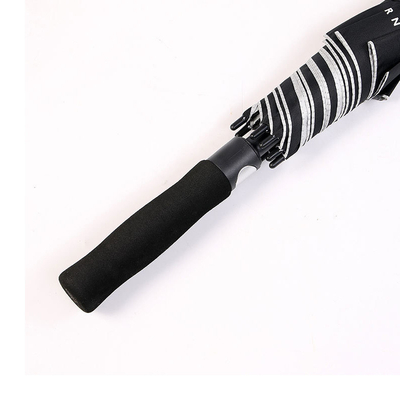 Regalo personalizado guarda-chuva de cola de prata reta com semi-automático aberto e aberto Diâmetro 90cm