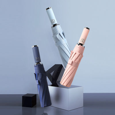 Homem de negócios grande 10 ossos guarda-chuva dupla com alça de milho e 190T tecido de nylon