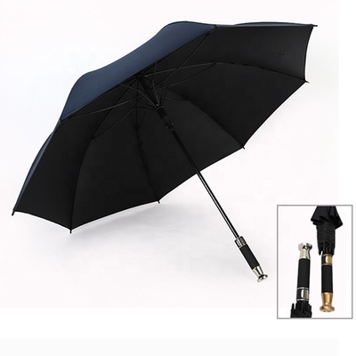 Um guarda-chuva de golfe de 27 polegadas personalizado personalizado com logotipos impressos