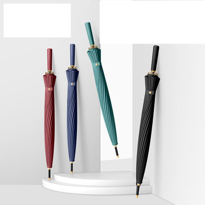 Grande guarda-chuva anti-vento 24k Automático de longo cabo em estilo minimalismo para tempestade
