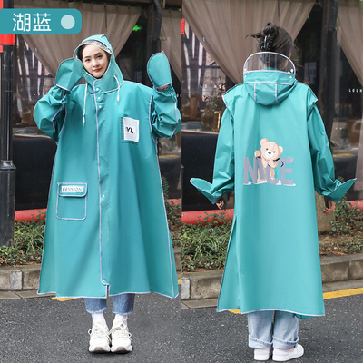 Poncho de veículo elétrico de espessamento de casaco de chuva longo e transparente para motoristas do sexo feminino