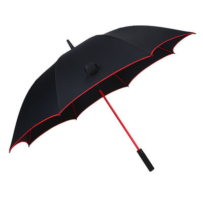 Adulto guarda-chuva de golfe vermelha personalizada com protecção solar impermeável e resistente ao vento