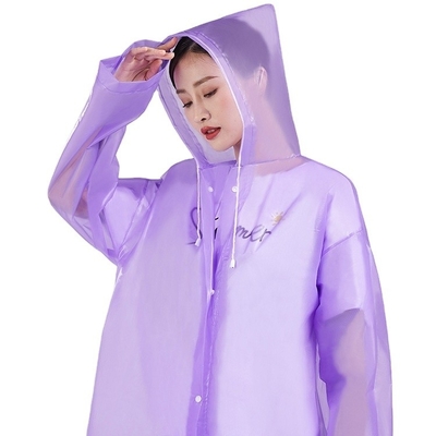 Produtos de pesca 100% EVA tecido impermeável casaco de chuva com logotipo personalizado e moda leve