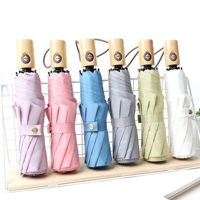 Ventilador de arte japonês Um guarda-chuva de madeira contra vento para proteção forte