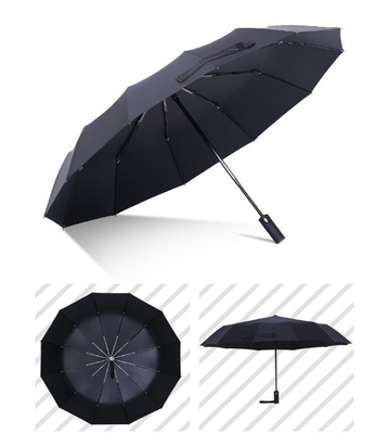 Customized Logo 12K 23inch Stock Automatic Umbrella para eventos corporativos personalizados