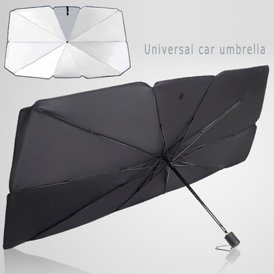 Quadro de aço Logotipo personalizado Para-brisas para carros Sombrinha UV Proteção dobrável