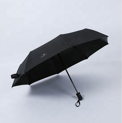 Garrafa revestida de borracha Vinyl protetor solar Anti-ultravioleta Sol e chuva Dual- plegável guarda-chuva
