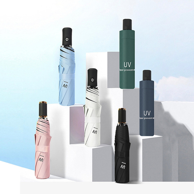 3 guarda-chuva automática de viagem dobrável com impressão personalizada e logotipo do cliente