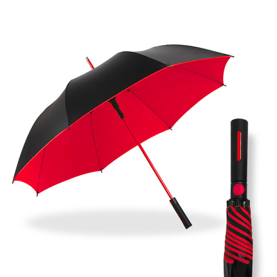 Promoção comercial Guarda-chuva de golfe personalizada com alça reta e proteção UV