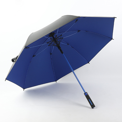 Promoção comercial Guarda-chuva de golfe personalizada com alça reta e proteção UV