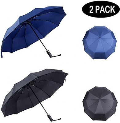 10 costelas Auto-abre-fecha Pára-chuva de viagem dobrável dobrável para proteção contra chuva
