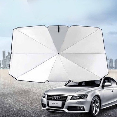 140cm Diâmetro aberto Automóvel Sol guarda-chuva-bloco de calor com controle manual e martelo de segurança