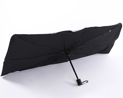 140cm Diâmetro aberto Automóvel Sol guarda-chuva-bloco de calor com controle manual e martelo de segurança