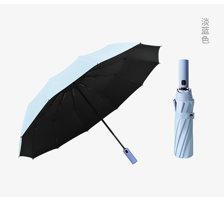 X305 Plena Automática UV guarda-chuva Preto Proteção de Vinil Sol chuva Dual- guarda-chuva