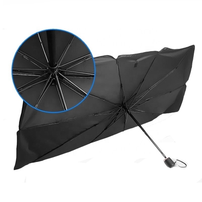 Para-brisa de carro guarda-sol guarda-chuva UV dobrável guarda-chuva com tecido de nylon 190T