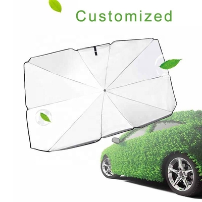 Para-brisa de carro guarda-sol guarda-chuva UV dobrável guarda-chuva com tecido de nylon 190T