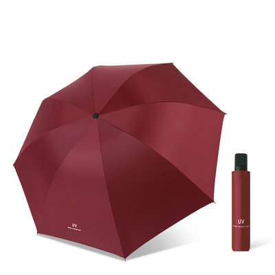 Custo de amostra grátis Promoção de estoque Proteção solar de mão aberta Guarda-chuva UV dobrável
