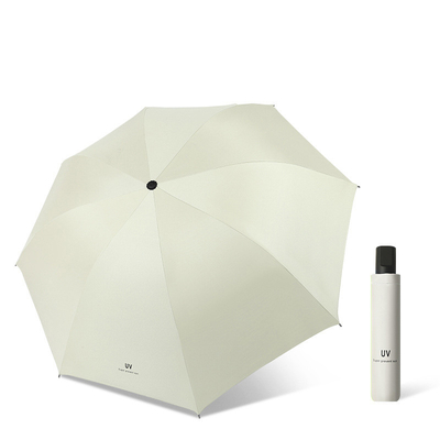 Custo de amostra grátis Promoção de estoque Proteção solar de mão aberta Guarda-chuva UV dobrável