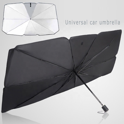 190T Ponegee tecido para-brisa dianteira guarda-sol de carro com publicidade e design dobrável