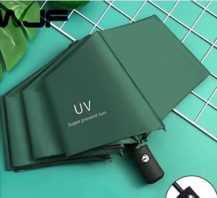 Publicidade Um guarda-chuva de vinil transparente com design minimalista e controle manual