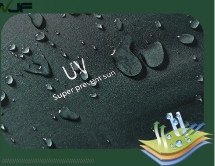 Publicidade Um guarda-chuva de vinil transparente com design minimalista e controle manual