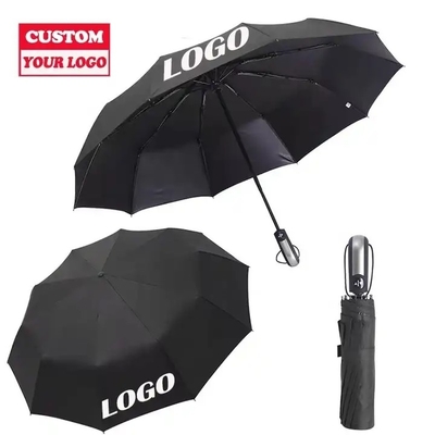 190T tecido de nylon logotipo personalizado Imprimir Proteção UV guarda-chuva dobrável para todos em 1