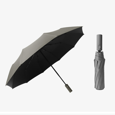 Quadro de aço totalmente automático e à prova de vento Triple plegável 10K guarda-chuva para homens e mulheres