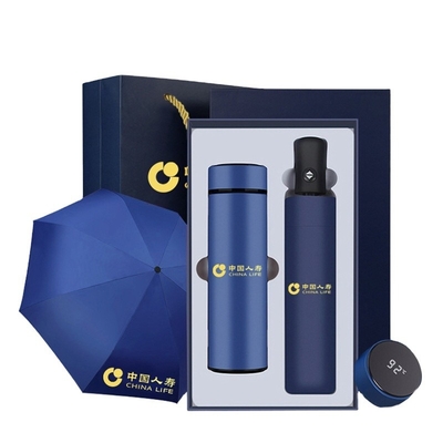Caldeirão com quadro de aço Thermos Cup e guarda-chuva Set para promoções de publicidade empresarial