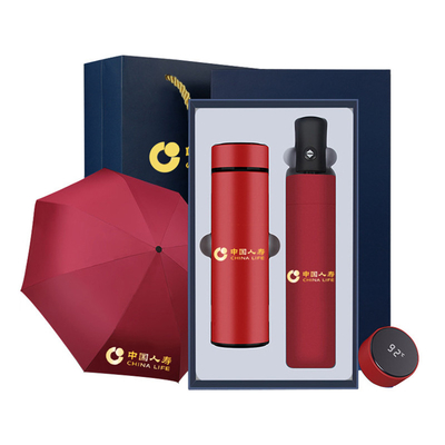 Caldeirão com quadro de aço Thermos Cup e guarda-chuva Set para promoções de publicidade empresarial