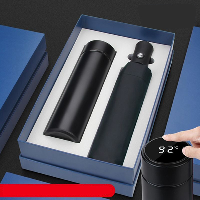 Caldeirão com quadro de aço Thermos Cup e guarda-chuva Set para promoções de publicidade empresarial