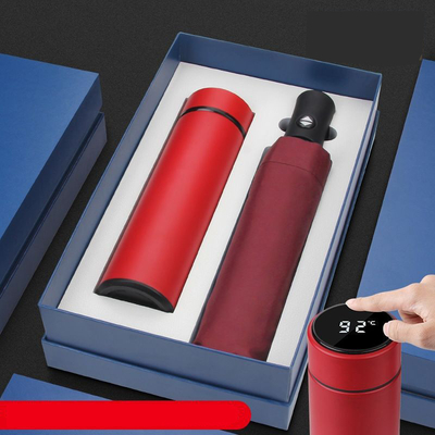 Caldeirão com quadro de aço Thermos Cup e guarda-chuva Set para promoções de publicidade empresarial