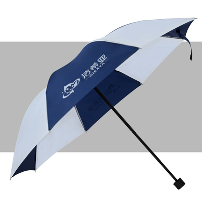 Controle Manual Preto e azul Dual- publicidade guarda-chuva para adultos Impressão de logotipo personalizado