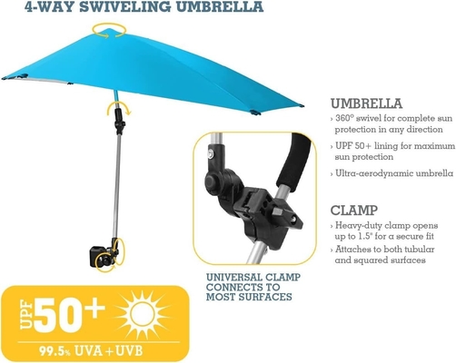 Cadeira para bebê de praia ao ar livre com guarda-chuva ajustável e proteção UV universal