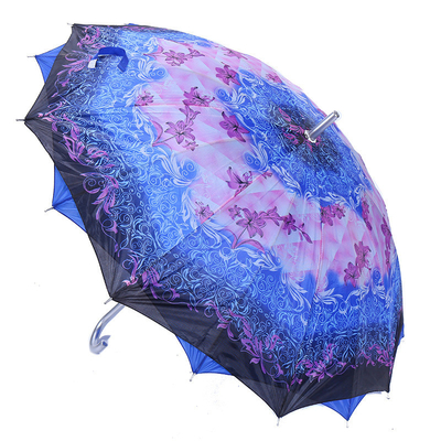 Estilo Minimalismo 16K 23 polegadas Dupla camada de guarda-chuva reta para todos em uma funcionalidade