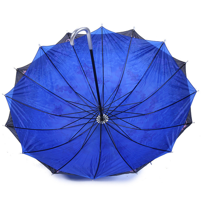 Estilo Minimalismo 16K 23 polegadas Dupla camada de guarda-chuva reta para todos em uma funcionalidade