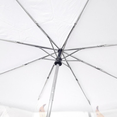 Logotipo de Impressão Personalizada Um guarda-chuva de poliéster branco para publicidade ou presentes e durável