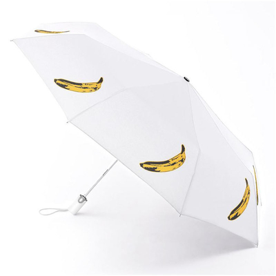 Logotipo de Impressão Personalizada Um guarda-chuva de poliéster branco para publicidade ou presentes e durável