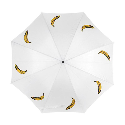 Logotipo de Impressão Personalizada Um guarda-chuva de poliéster branco para publicidade ou presentes e durável