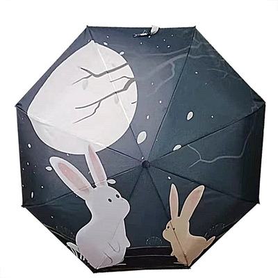 Tempestade resistente Automático dobrável senhoras Anti-UV guarda-chuva de sol