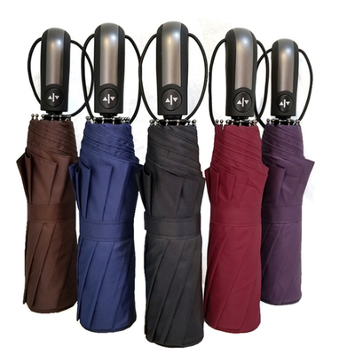 Garrafa de revestimento de borracha de viagem automática portátil Compacta chuva guarda-chuva dobrável para adultos