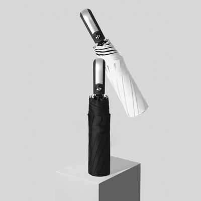 Garrafa de revestimento de borracha de viagem automática portátil Compacta chuva guarda-chuva dobrável para adultos