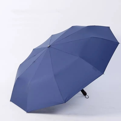 Completamente automático 10 costelas resistente ao vento Máquina de madeira maciça gravada com três guarda-chuva de negócios para homens