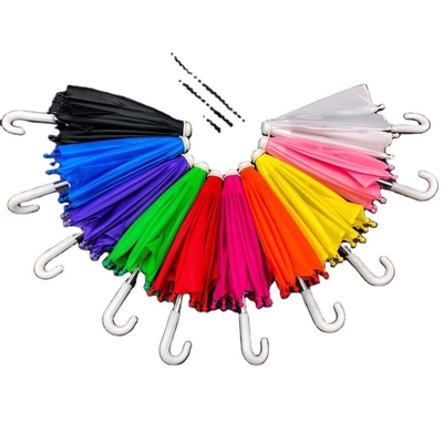 Publicidade Mini guarda-chuva de bolso com padrão reto e design de alça de plástico J
