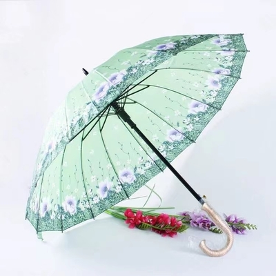 Impressão de logotipo personalizado Guarda-chuva de golfe de 21 polegadas Design clássico de flores para marcas populares