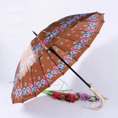 Impressão de logotipo personalizado Guarda-chuva de golfe de 21 polegadas Design clássico de flores para marcas populares